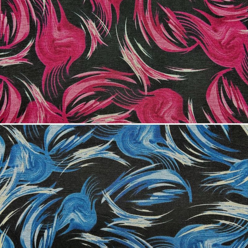 Abstract Feathers Digital Modal-Touch Jersey Fabric