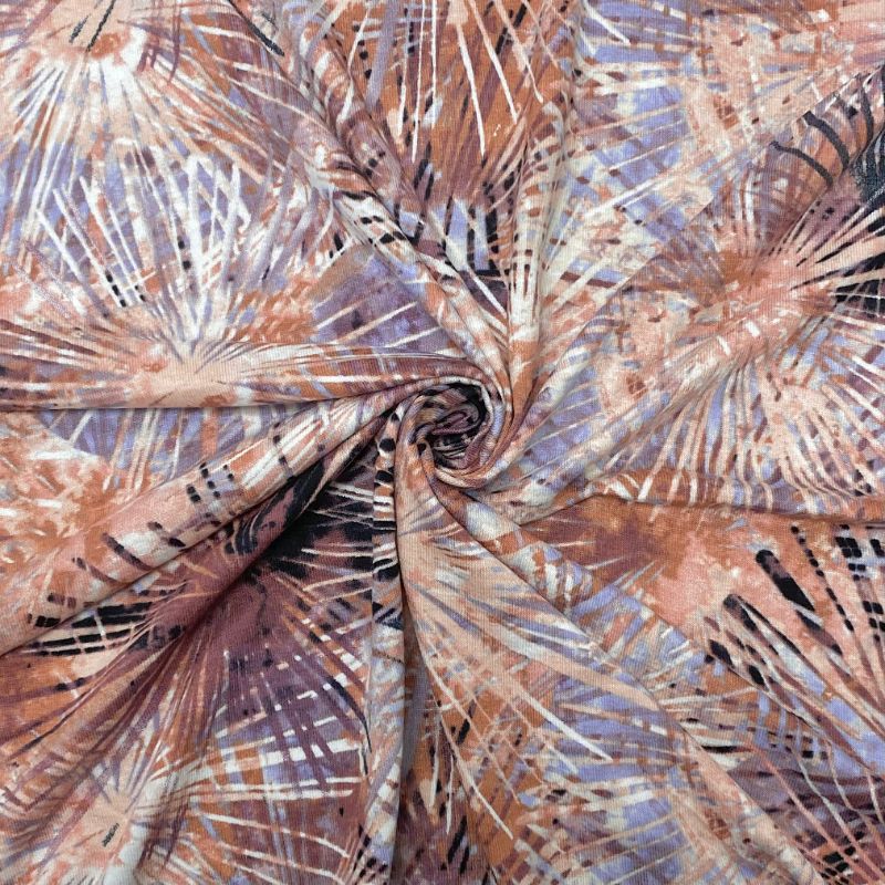 Abstract Spikes Viscose Jersey Fabric