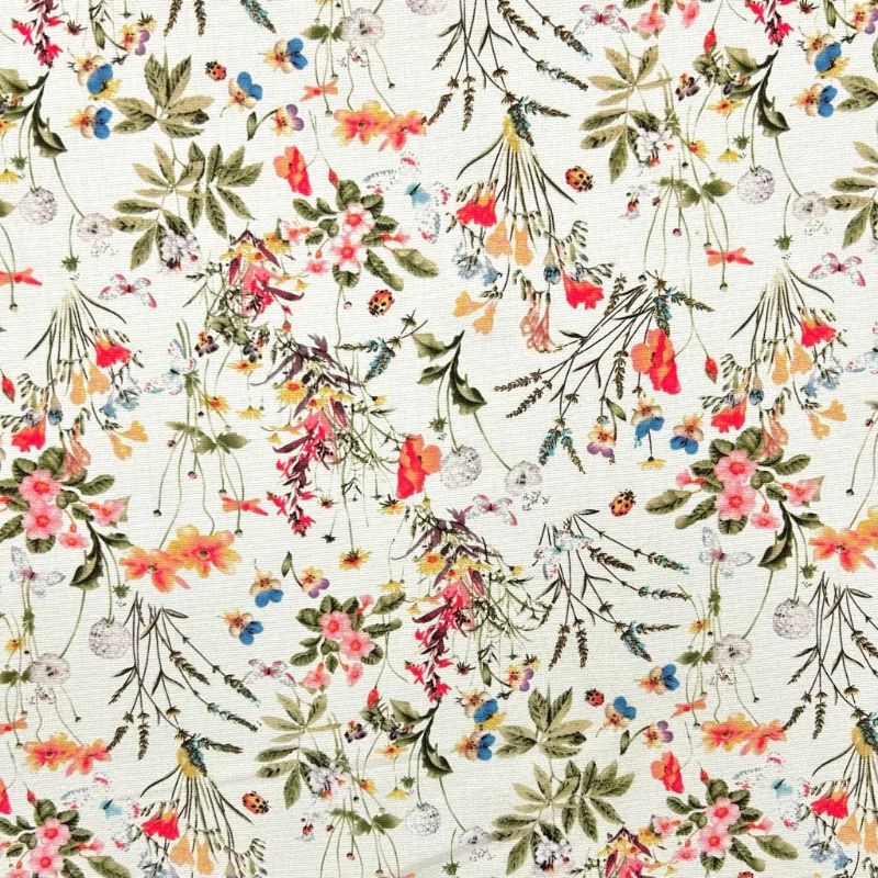 Antique Garden Cotton Canvas Fabric