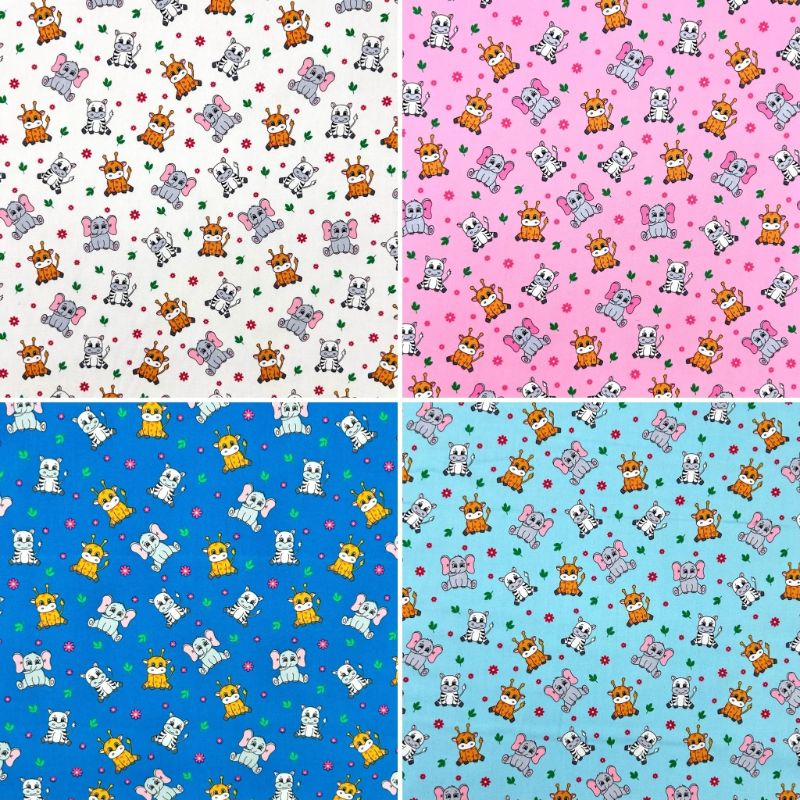 Baby Safari Rose & Hubble Cotton Poplin Fabric