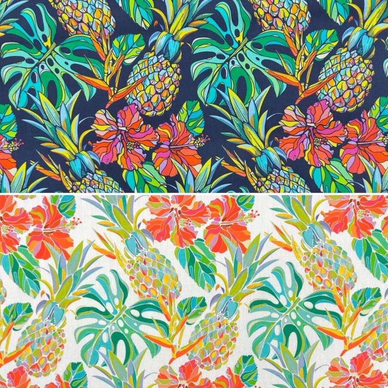 Beach Party Rose & Hubble Cotton Poplin Fabric