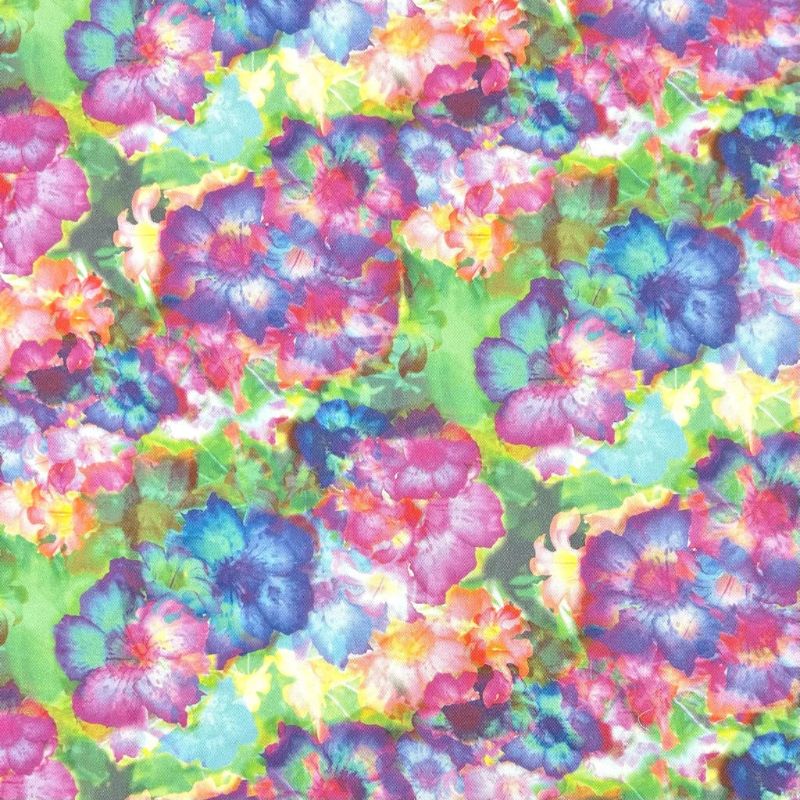 Blooming Garden Stretch Denim Fabric