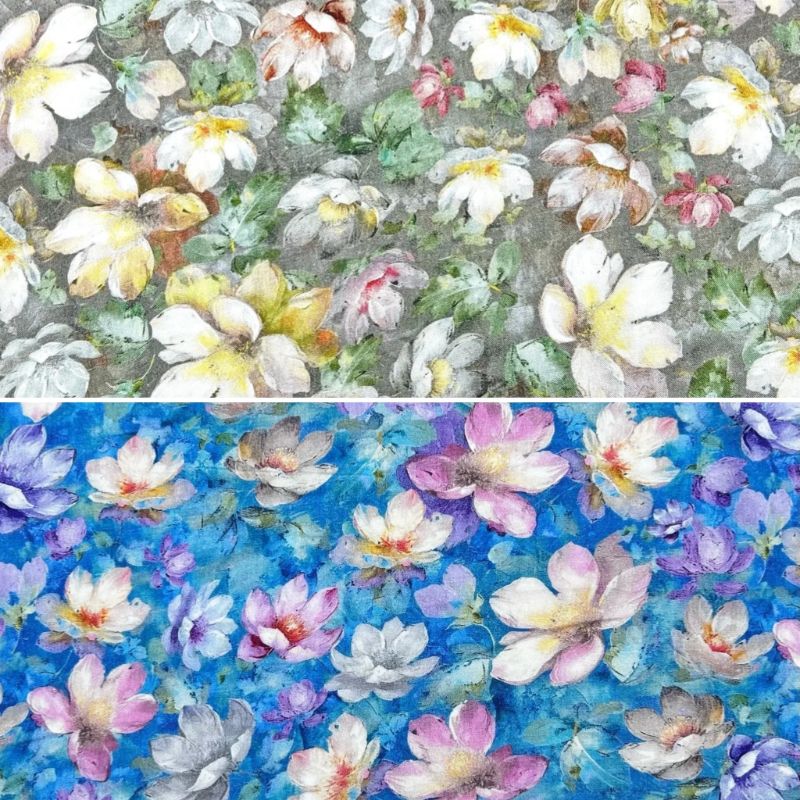 Blossom Breeze Linen Viscose Fabric