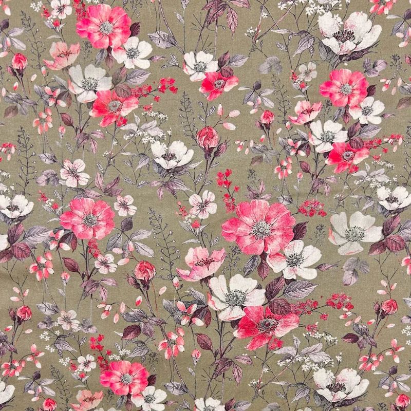 Blossom Trail Cotton Lawn Fabric