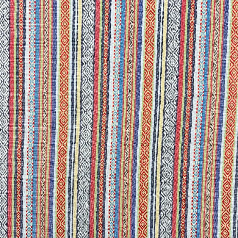 Blue Horizon Tribal Print Recycled Jacquard Fabric