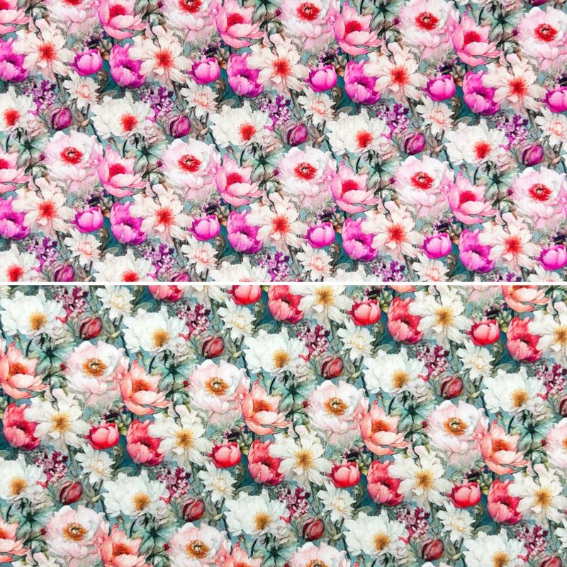 Blushing Blooms Cotton Sateen Fabric
