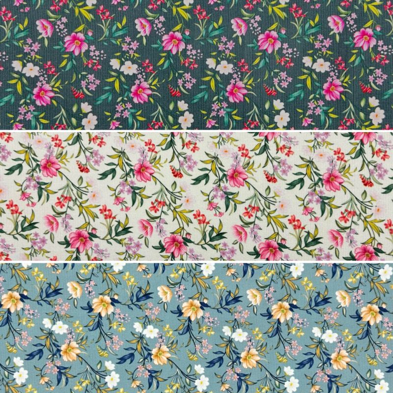 Botanical Blooms Needlecord Fabric