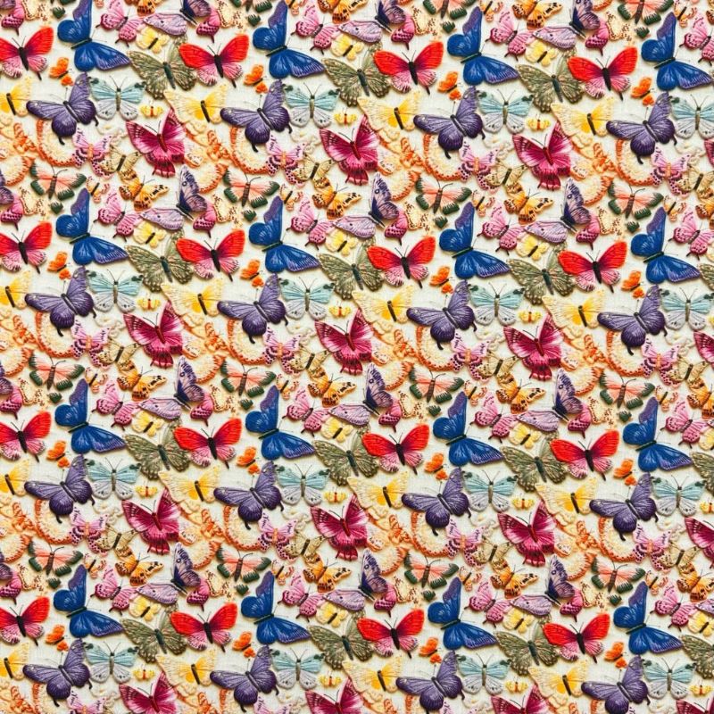 Bright Butterflies Polycotton Fabric