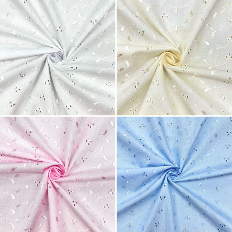 Broderie Anglaise Cotton Blend Fabric