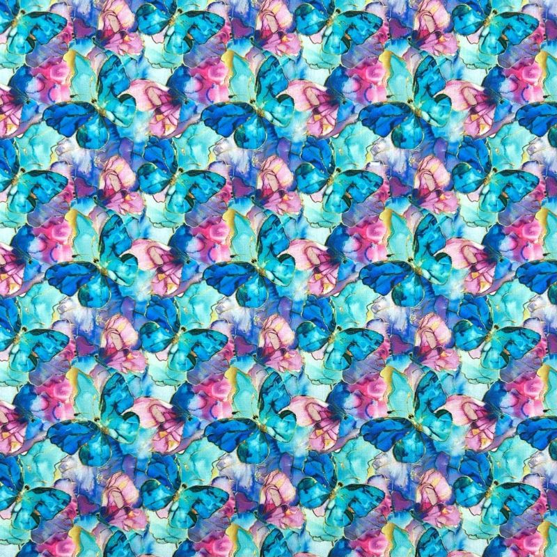 Butterfly Bloom Polycotton Fabric