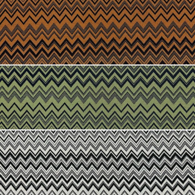 Chevron Stripe Knit Jersey Fabric