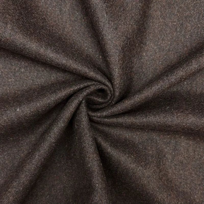 Classic Brown Wool Blend Fabric