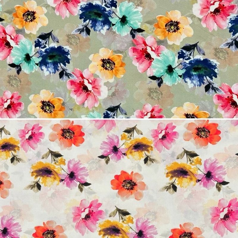 Colour Burst Stretch Viscose Twill Fabric