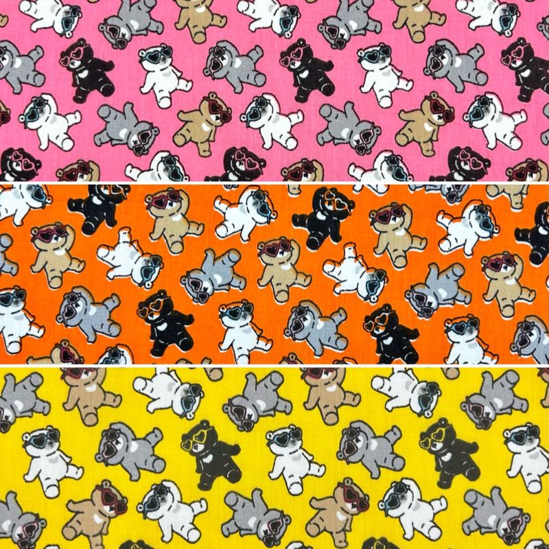 Cool Bears Polycotton Fabric