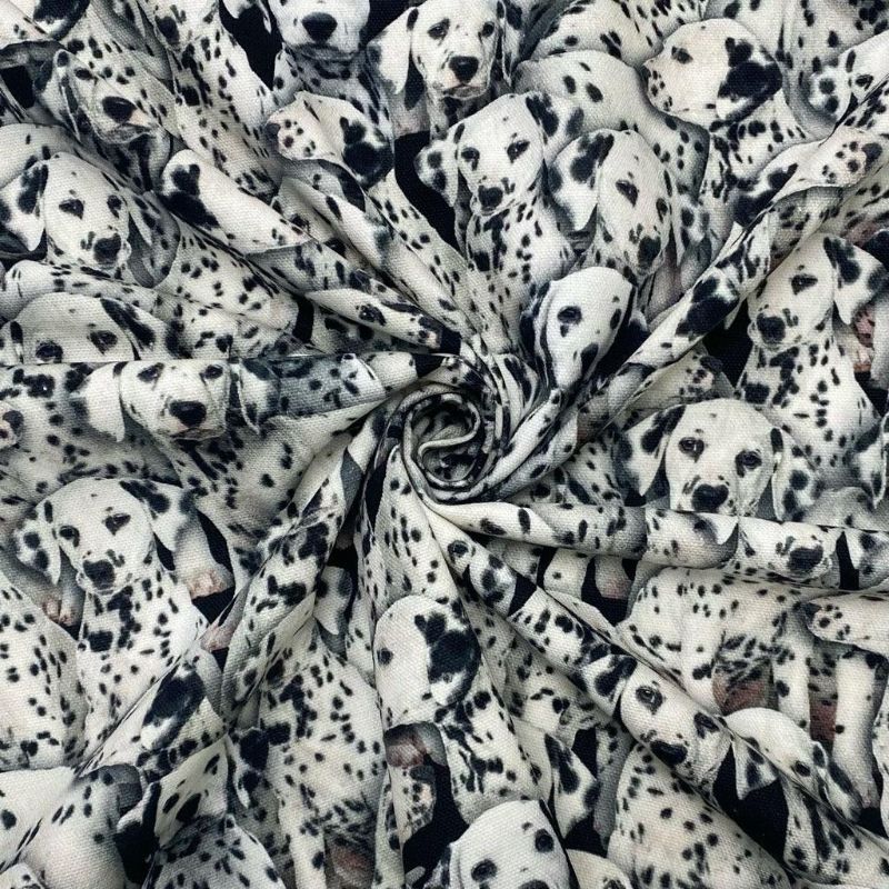 Dalmatians Digital Print Cotton Canvas Fabric