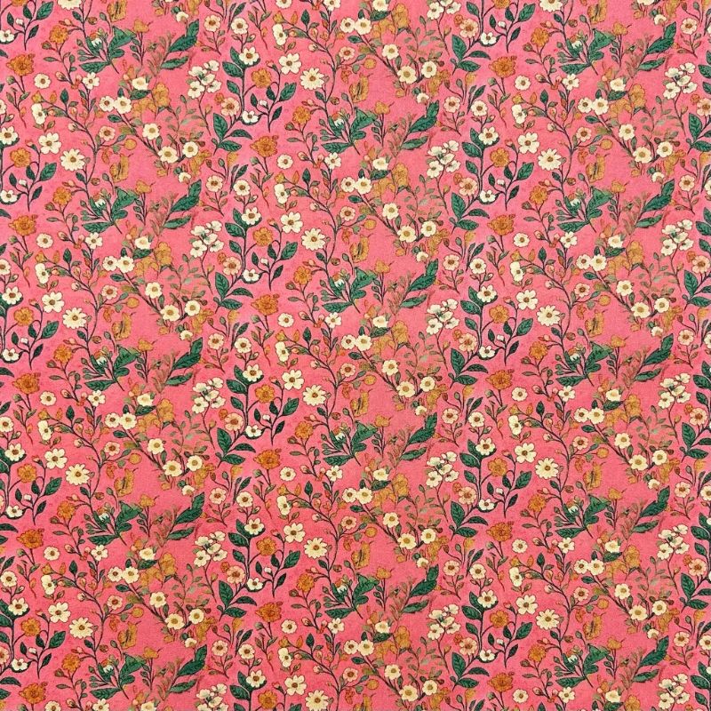 Delicate Meadow Rose & Hubble Cotton Poplin Fabric