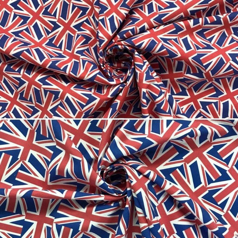 Diagonal Union Jack Cotton Fabric