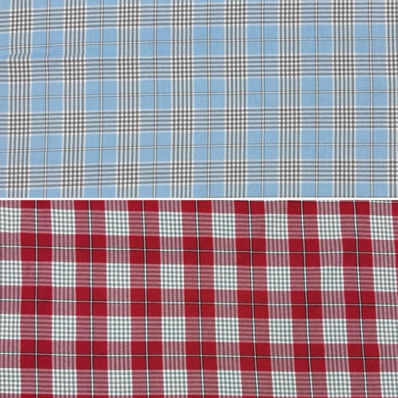 Dogtooth Checkered PolyViscose Tartan Fabric