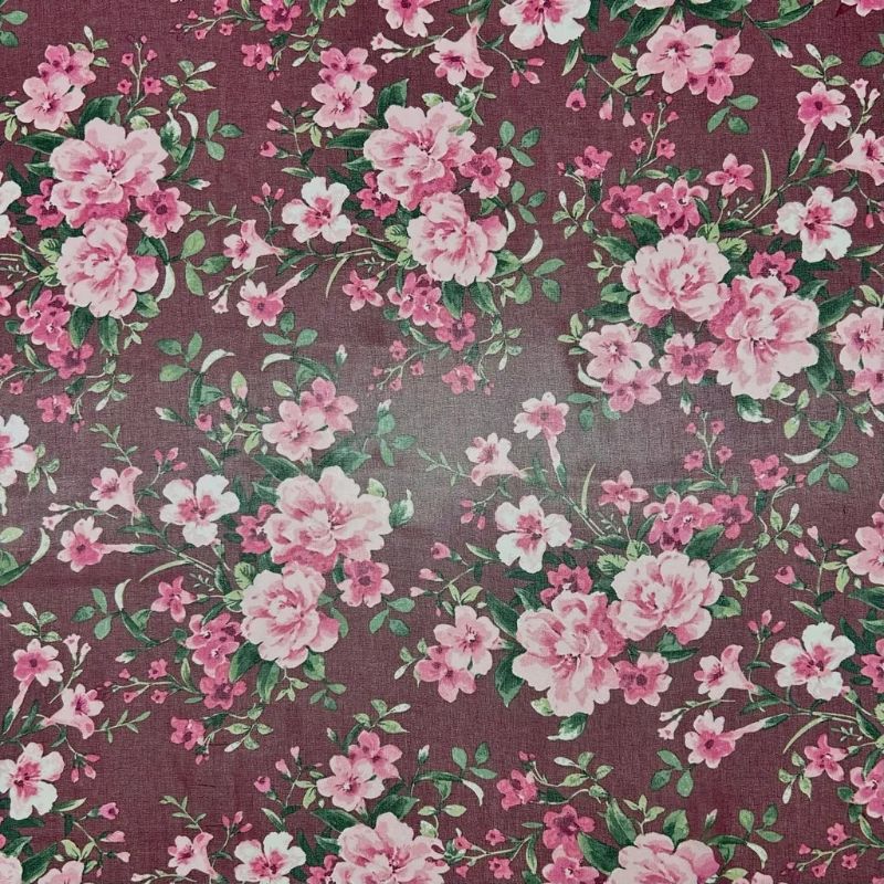 Dusty Blossom Chiffon Fabric