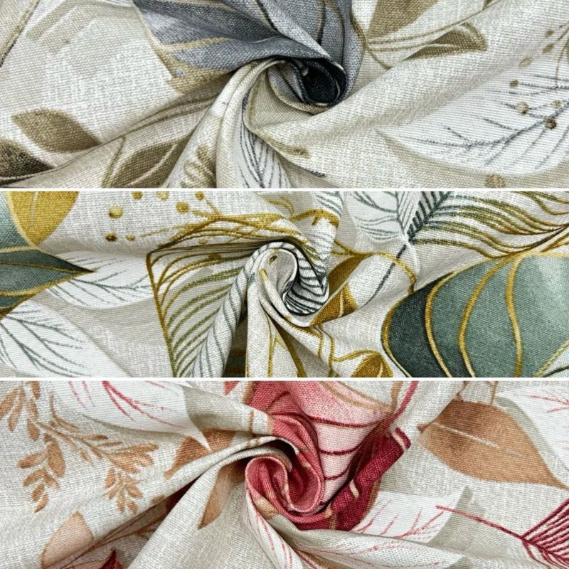 Elegant Leaf Print Water Resistant Fabric