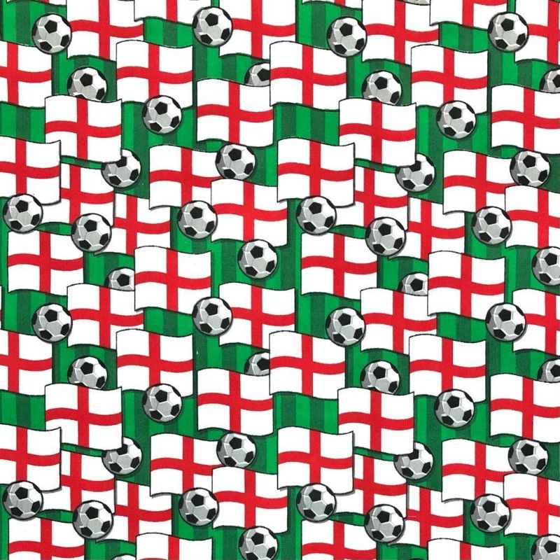 England Football Polycotton Fabric