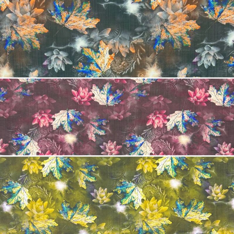 Fallen Leaves Bamboo Silkette Fabric