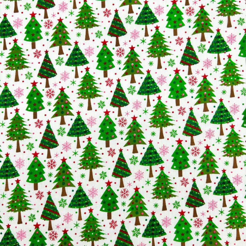 Festive Forest Polycotton Fabric
