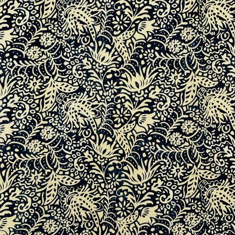 Floral Currents Cotton Batik Fabric