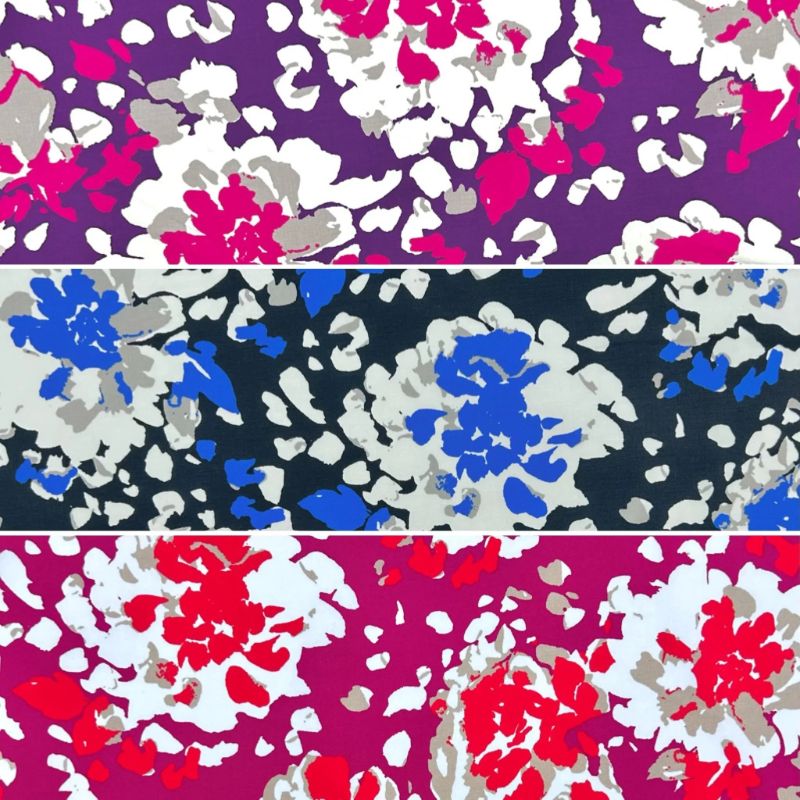 Floral Expression Cotton Sateen Fabric