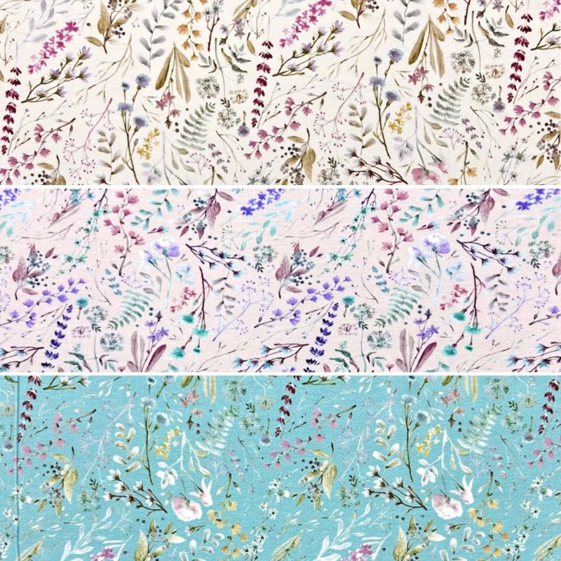 Floral Fields Cotton Jersey Fabric
