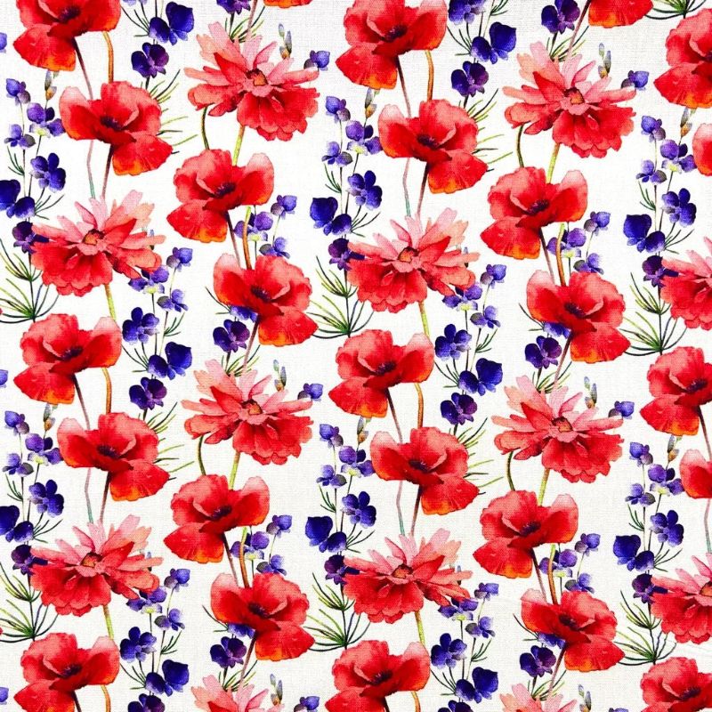 Floral Fiesta Linen Viscose Fabric