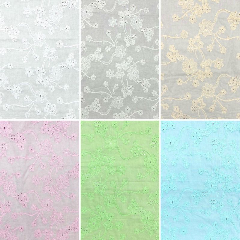 Floral Perfection Embroidered Cotton Fabric