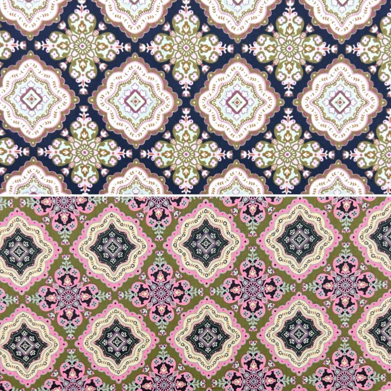 Flower Geometry Pima Cotton Lawn Fabric