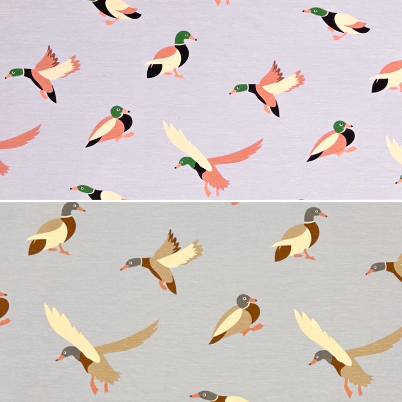 Flying Mallards French Terry Fabric