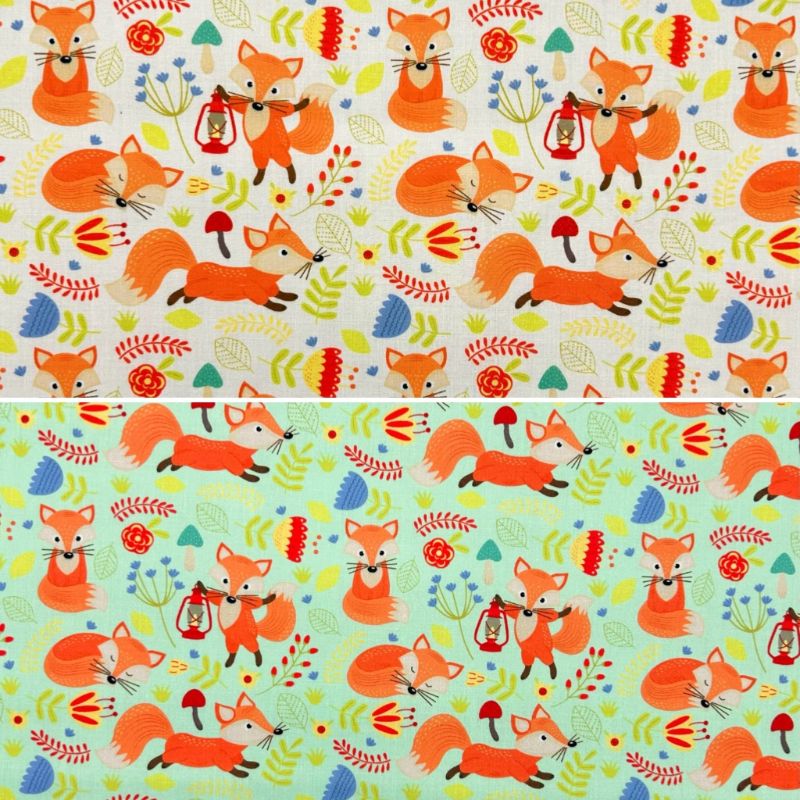 Fox Friends Polycotton Fabric