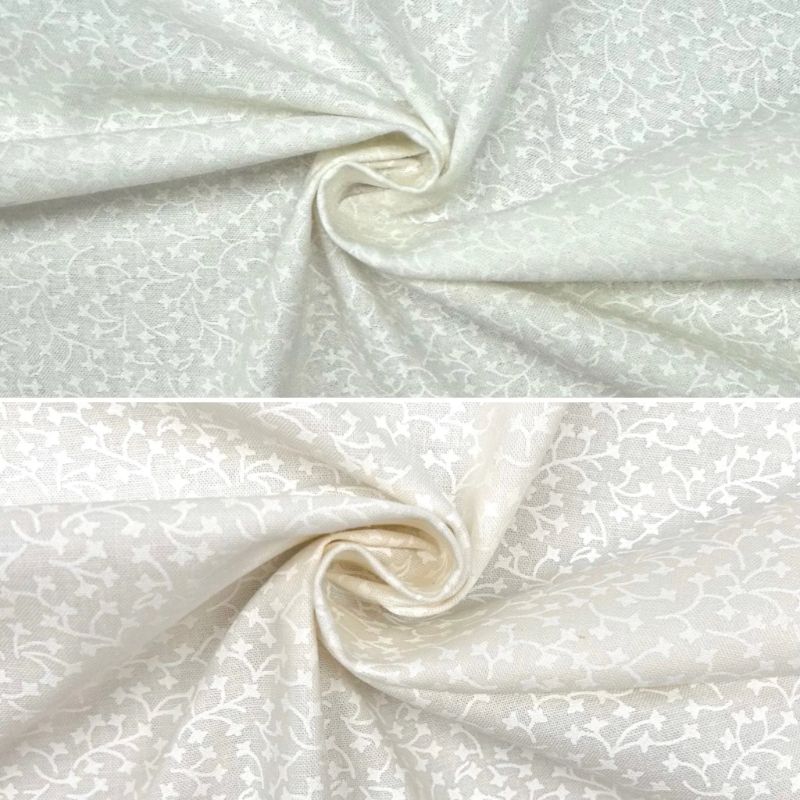 Frosted Vines Cotton Lacquer Fabric