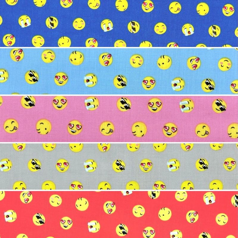 Fun Faces Polycotton Fabric