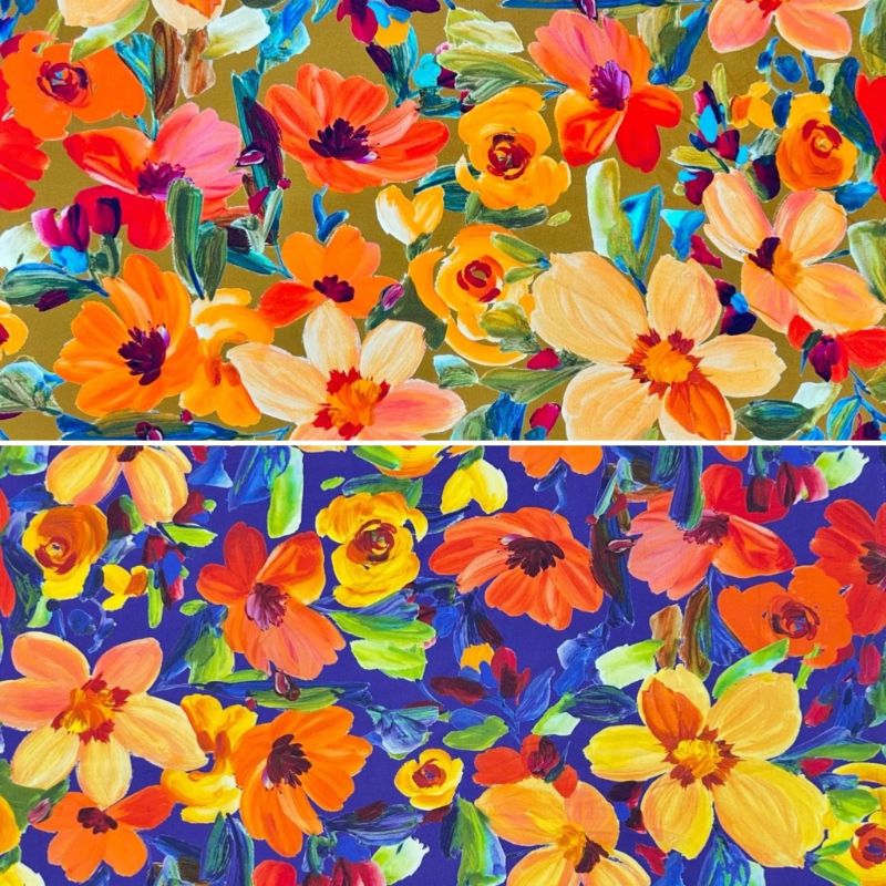 Garden Branches Viscose Fabric