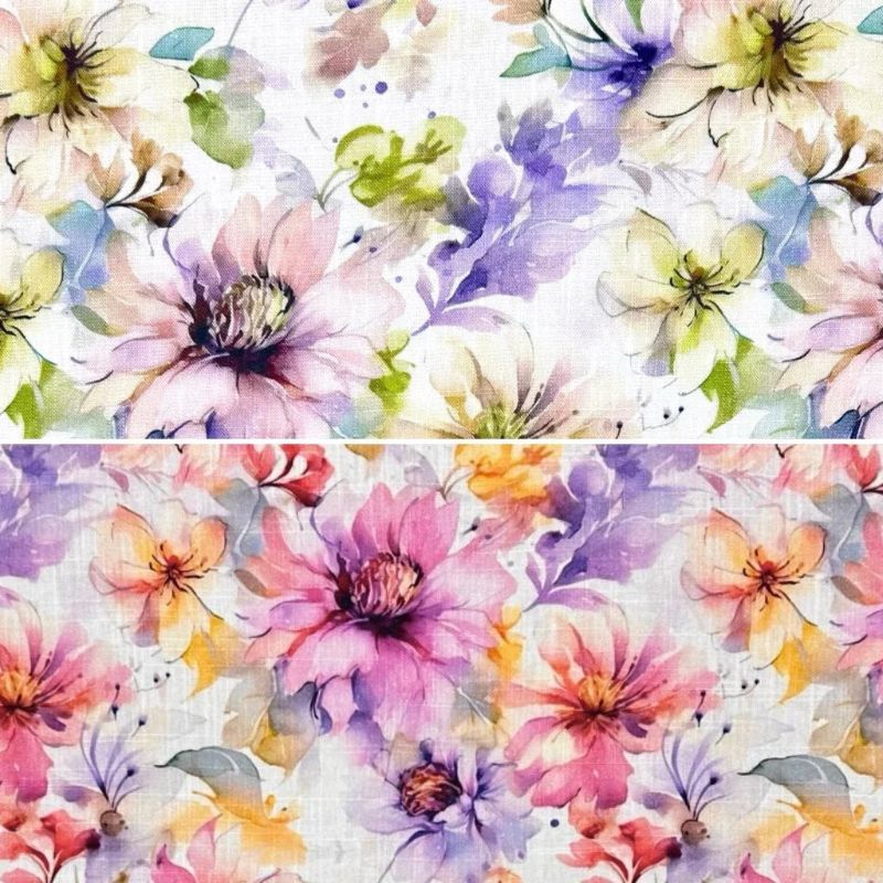 Garden Delight Linen Viscose Fabric
