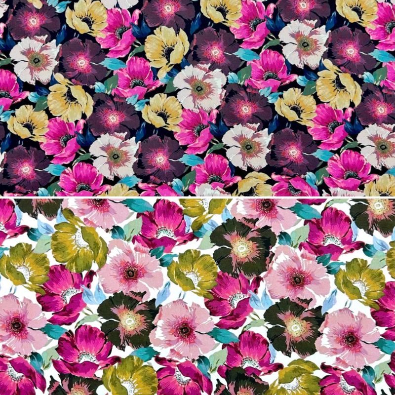 Garden Romance Viscose Poplin Fabric