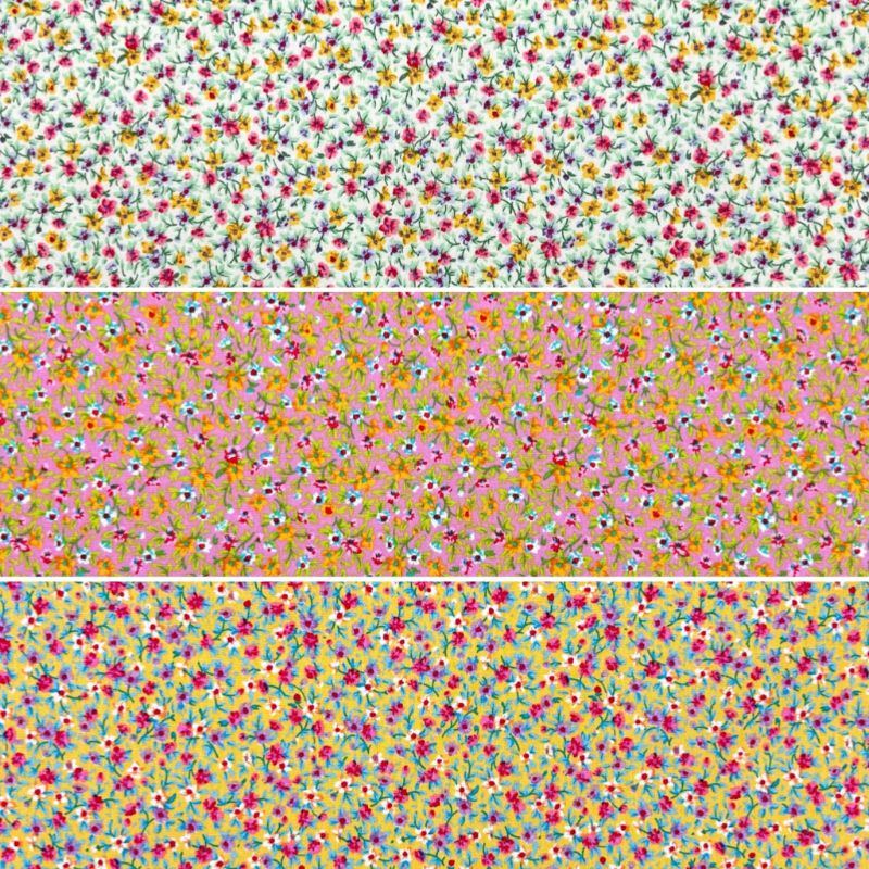 Garden Sprinkles Rose & Hubble Cotton Poplin Fabric