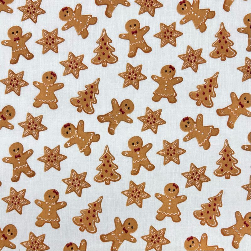 Gingerbread Fun Polycotton Fabric