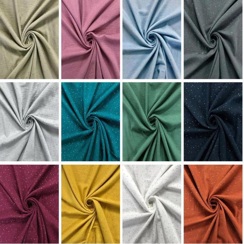 Gold Speckled Double Gauze Fabric