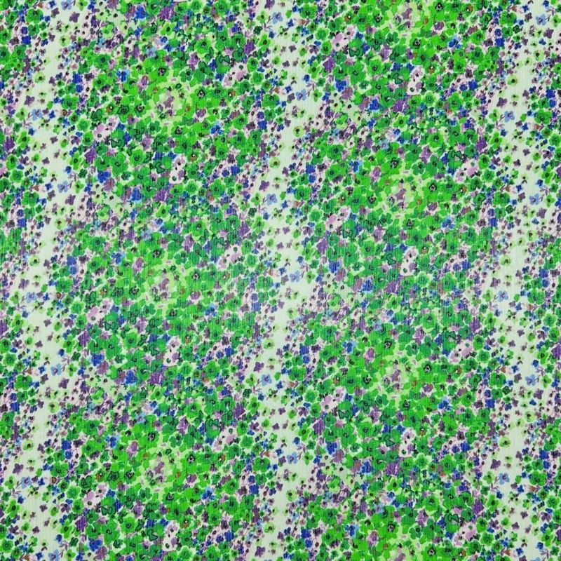 Green Petal Chiffon Fabric