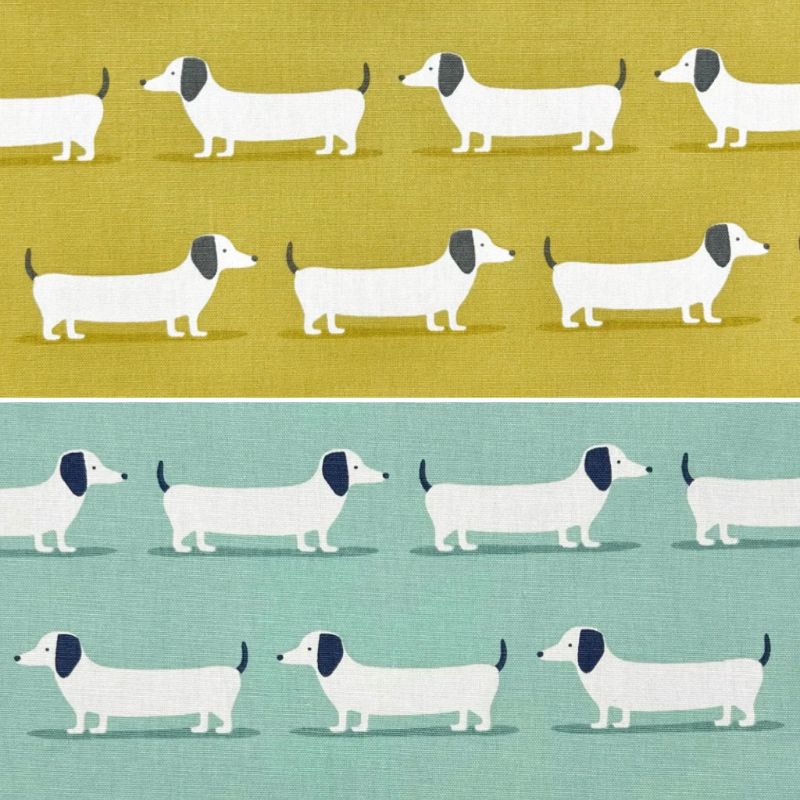 Happy Hounds Cotton Canvas Fabric
