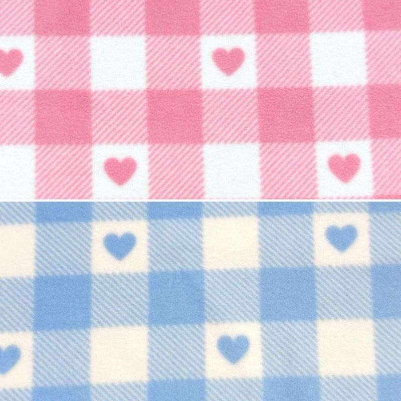 Hearts in Squares Anti Pill Polar Fleece Fabric