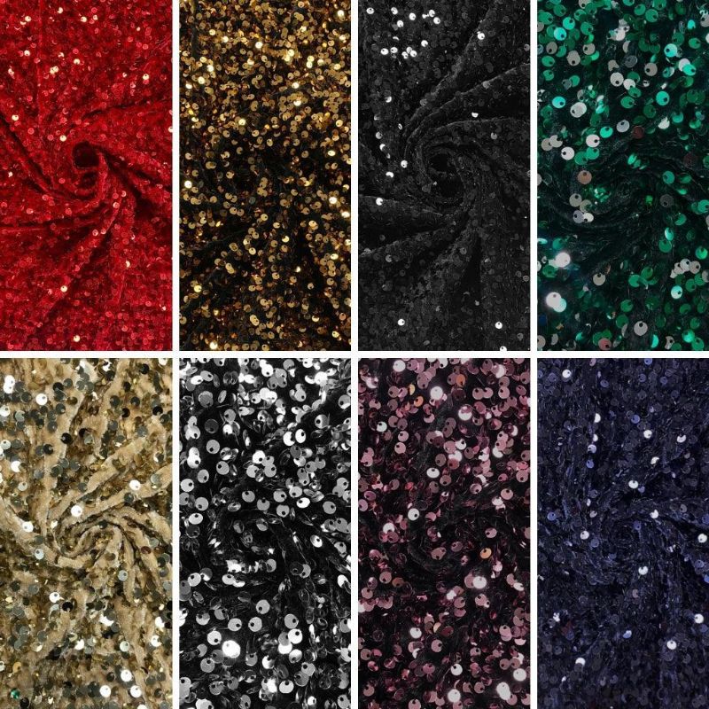 Heavy Sequin Velvet Fabric