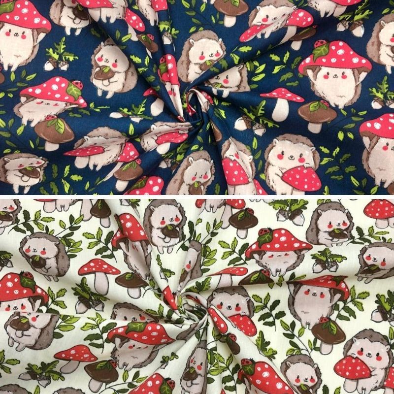 Hedgehogs Polycotton Fabric