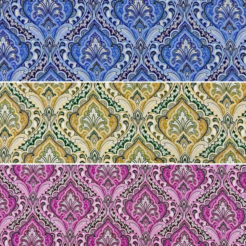 Heritage Damask Cotton Lawn Fabric