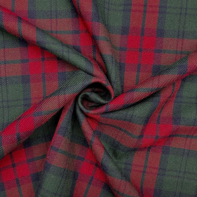 Highland Check PolyViscose Tartan Fabric